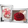 LOKCASA Cornici in vetro per foto di famiglia, certificato di foto di matrimonio, dimensioni: 15,2 x 20,3 cm, confezione da 2