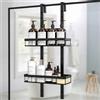 Diwoker Mensola Doccia da Appendere, Mensole Doccia Senza Foratura, Porta Shampoo Bagno da Appendere, Supporto per Accessori Bagno Nero (Nero, 2 Livelli)