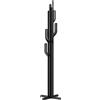 Qiydia Attaccapanni da Terra, Appendiabiti A Forma di Cactus con 4 Ganci per Vestiti, Cappelli, Borse, Appendiabiti in Metallo per Ingresso, Camera da Letto, Corridoio(175cm/69inch, Black)