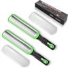 TENTA KITCHEN Set di 2 Grattugie, Grattugia per Formaggio per Cucina Strumento per Sminuzzare L'Aglio e Lo Zenzero, Grattugia per Alimenti con Manico a Mano, Lama Affilata in Acciaio Inox con Coperchio Protettivo