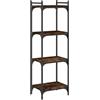 vidaXL Libreria a 4 Ripiani Rovere Fumo 40x30x120 cm Legno Multistrato