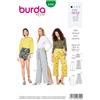 burdastyle Burda Style Sewing Pattern B6199 - Cartamodello per pantaloni e pantaloncini da donna