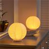 Auraglow 2 lampade da tavolo a LED in carta di riso, alimentate a batteria, 2000 K, luce bianca calda, lanterne di carta portatili per camera da letto, soggiorno e sala