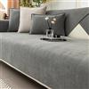 Peticehi Funny Fuzzy Sofa Cover, Herringbone Chenille Fabric Furniture Protector Sofa Cover, Cosy Solid Colour Non-Slip Couch Cover (Grey,70 * 150cm)