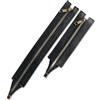 Blausky 3 Pezzi 35cm PU Pelle Cerniera, Universale Cerniera per Cucire Telaio per Cerniere con Foro per Cucire a Maglia Metallo Cerniere per Abbigliamento, Borse a Maglia, Portafoglio, Astuccio, Nero