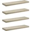 vidaXL Scaffali a Parete 4 pz Rovere 80x23,5x3,8 cm in MDF