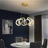 Chao Zan lampada a sospensione led spirale, lampadari cucina moderni, ondulato lampadario soffitto sospeso, regolabile in altezza luce pendente camera da letto (Oro)