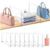 BBWELL 8 PCS Divisori per Mensole in Acrilico Trasparente,Divisori Armadio 30x20 cm,Divisorio Multifunzionale per Scaffali,Divisoris per Armadio Interno Adatto per Camere Da Letto, Cucine, Librerie