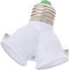 ZIRAN decoration & memory ZIRAN E27 a Doppia Presa E27 Presa di Base Prolunga Adattatore Convertitore Lampadina a LED Lampadina Portalampada Bianco