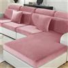 Ystyle Copriseduta Divano Elasticizzato, Universale Copricuscini Divano Velluto Natalizio, Sofa Seat Cover Antiscivolo, Copri Cuscini Per Divano, Copridivano Cuscini (1 Posto*2, Rosa)