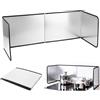 KUOFANY Pannello Paraschizzi Cucina Padella, 4 Lati Antiaderente Paraschizzi Parete Cucina Pieghevole, Protezione Protezione Schizzi di Olio per Cucine a Gas e Padella(76x29x30cm
