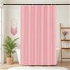 LUKDUNG 150 x 200 cm - Tenda da doccia in tessuto di poliestere, antimuffa, per bagno, doccia, impermeabile, lavabile, con 10 ganci, rosa