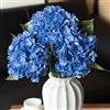 DUYONE, 3 ortensie artificiali da 56 cm, realistiche al tatto, fiori secchi, per esterni, matrimoni, Natale, ufficio, feste in famiglia, soggiorno, decorazione da tavolo (blu scuro)