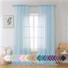 Aiyufeng Confezione da 2 tende velate di colore azzurro cielo, lunghezza 244 cm, 2 pannelli per soggiorno, tende in voile filtranti per camera da letto, patio, porta scorrevole, ognuna 106,7 cm di