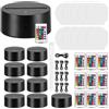 ONEVER 10Pcs Luce Notturna a Led 3D Luce Colorata Telecomando (Nero Con foglio acrilico da 10 pezzi)