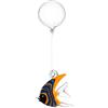 Leonardo Mare 059056 - Decorazione galleggiante per acquario in vetro, motivo: pesce ornamentale, colore: arancione/blu, 5,6 x 5,6 x 1,5 cm (altezza x larghezza x profondità)
