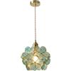 LIGKIN Lampadario Cristallo Forma di Loto, Lampadario A Petali, Stile Nordico Francese Per Soggiorno, Isola, Cucina, Ingresso, Sala Da Pranzo, Camera Da Letto