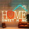 ineonlife Home Sweet Home Scritte Neon, Casa Scritta Led per Decorazione Murale, Cuore Insegna Led Regolabile per Camera da Letto, Regalo Lampada Neon Casa Dolce Casa per Soggiorno, Giardino, Festa