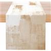 Ardjxue Runner Tavolo Moderno Lino Bianco Beige 40x140cm Decorazione Primaverile Estate Autunno Lnverno Retrò Boho Panno Runner Tavola per Feste Vacanze Cucina Banchetti Matrimoni Natale