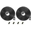 HAXIHA 2 Pezzi 5M Cavo di Estensione per Striscia LED,4 Pin Connettori Striscia LED,RGB Prolunga Nastro,Cable Estensore Connettore,per RGB LED Strip (Nero)
