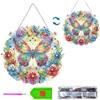 jinminamz 5D Diamond Painting Adulti, Doppio Lato Kit Diamond Painting Completo, Disegni con Perline da Attaccare con Catena, Farfalla Diamantini Crystal Art Appendere per Finestre Porta in vetro Giardino Deco