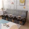 SUIOKPO Copri Divano Senza Bracciolo 3 Posti Copridivano Impermeabile Copridivano Elasticizzato con Disegno Gonna Copridivano AntiGraffio Gatto Copridivano Futon,Style 2,L