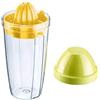 Westmark Shaker/Spremiagrumi con strainer per mixare e spremiagrumi, Capacità: 0,5 l, Altezza: 18,7 cm, Plastica, Senza BPA, Press + Shake, Colore: Trasparente/Verde/Giallo, 30792270