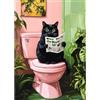 CEOVR Diamond Painting Kit Gatto DIY Pittura Diamante Kits 30x40cm Mosaico Diamanti Painting per Decorazioni Casa Gatto Che Legge Giornale