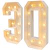 RjcdOPL Numeri Luminosi LED 2000-3000K Altezza 100cm, Decorazione di Compleanno 30/40/50, Numeri Luminosi Giganti Per Compleanno, Matrimonio, Festa (30)