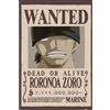 Pyramid International One Piece (Wanted Zoro) Maxi poster, arte da parete di alta qualità, 90 x 60 cm, licenza ufficiale