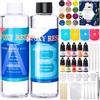 ITMNMNL MULEVIP Resina Epossidica Trasparente 400ml, Kit Resina 1:1 Kit Resina Epossidica Completo, Colori per Resina Epossidica, con Strumenti, Adatto per la Portachiavi, Fai da Te, Creazione di Gioielli