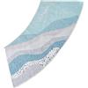 DFEO@MF Tappeto da Bagno Curvo, Tappeto per Doccia Antiscivolo Angolare, 45x100cm Semicircolare Tappetino da Bagno in Lana d'Agnello, Lavabile, Misura Perfetta per Box Doccia (Ocean)