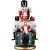 Generic Figurine natalizie dipinte a mano, carillon rotante colorato di Natale, figurine di carillon festivo, decorazioni natalizie, carillon rotante, schiaccianoci per bacchette, forchetta, ciotola