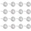 Goktvai 16pz Spille Diamante per Mazzi, Argento Testa Floreale Spille Diamante Strass Cristallo Spilla Corsage per Matrimonio Decorazione Mazzo Fiori Accessori Capelli Sposa Artigianato Cucito
