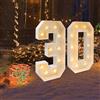Biggittig Figura Luminosa Giant Compleanno Luci Decorazione Led 2000-3000K Numeri e Lettere Luminose, per Festa, Decorazione Di Sfondo (30)