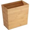 InterDesign iDesign Formbu Cestino Rifiuti, Rettangolare, Legno, Beige, 4.5x7.5x0.2 cm