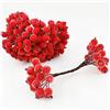 Kieswan 200 bacche rosse decorative natalizie, 12 mm, mini rami di bacche di agrifoglio artificiali smerigliate, ghirlande natalizie per il fai da te e la decorazione natalizia da tavolo