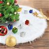 YUYWWAN Copri Base Albero Natale Piccolo, 38 cm Rotonda Tappeto per Albero di Natalizi Bianco, Gonne per Alberi di Natale Piccola, Telo Copri Piedi Alberi per Decorazione dell'albero di Natalizi