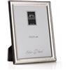 ARTÉ 13x18 Cornice per foto, Made in Italy, elegante placcata in argento, Silver Plated antiossidante, Fascia 1,5 cm, Bellissima cornice in Silver Plated con retro in legno mogano E134/13x18