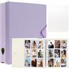 Amimy Album fotografico A4 per Instax Mini 11 12 9 8+ 8 7+ pellicola LiPlay, per stampante fotografica Polaroid SnapTouch PIC-300 Z2300 2x3, per Kpop Card (Viola)