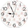 Geroclonup Orologi da Parete Fiori di Ciliegio Funzionanti a Batteria Silenziosi Senza Ticchettio, Orologio Rotondo Vintage Floreale Decorativo per Casa Cucina Soggiorno Ufficio Bagno Camera da Letto