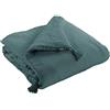 Mylittlebed Edredon Copriletto Effetto Farfalla 90 x 200 cm Runner da letto 100% garza di cotone con finitura pompon [Copriletti e Copriletti] (blu anatra)