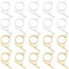 Beebeecraft 20 Set di 2 Chiusure A Levetta Colorate per Braccialetti da 20.5x16x2mm Placcate in Oro 18K e Argento Sterling 304 Chiusure A T OT in Acciaio Inossidabile IQ Connettori di Collegamento