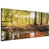 B&D XXL - Quadro 140x70 cm 1 Pezzo - Stampa su Tela Strutturata XXL Grande - Quadri Moderni Soggiorno Grandi - Stampe da Parete Murale Arte Moderno Pittura - Bosco Natura Paesaggio c-B-0174-b-a