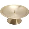 NKlaus candeliere a disco Ø13,5cm ottone oro candeliere opaco candeliere da altare con puntale 10722