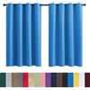GAIFNAG Tenda Oscurante Ad Anelli per Finestra 250 x 270 cm Isolanti Termiche, Poliestere con Passanti Tende Voile Trasparenti Occhielli per Finestra Soggiorno Camera, Blu Cielo