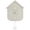 Decor Space Orologio da parete Home con pendolo in acciaio a batteria 24x5,5x37,5 h cm (tortora)