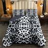 Loussiesd Set Trapunta leopardato per e i in bianco e nero ghepardo set di biancheria dareversibile animali selvatici piumini leopardata con inserto trapuntato trapunta per135x200cm
