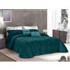 Cieffepi Home Collections VELVET Trapunta Piumone per letto singolo o matrimoniale (Matrimoniale 260x270 cm, Ottanio)