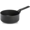 H&H Casseruola Titan 1 Manico in Alluminio con Rivestimento Antiaderente Pfluon, 18 cm, Colore Nero, Adatta a Tutti i Piani Cottura - Incluso Induzione e Vetroceramica, PFOA Free